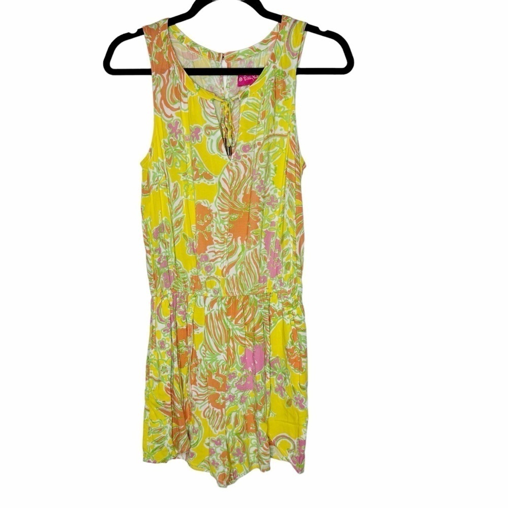 Lilly Pulitzer for Target Challis Romper in Happy Place Print‎ Small